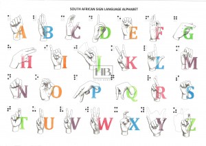 Hiten Bawa's artwork showing South African sign-language alphabet